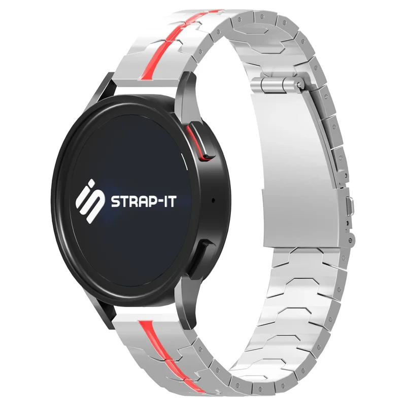Huawei Watch GT Stahlarmband (Silber/Rot)