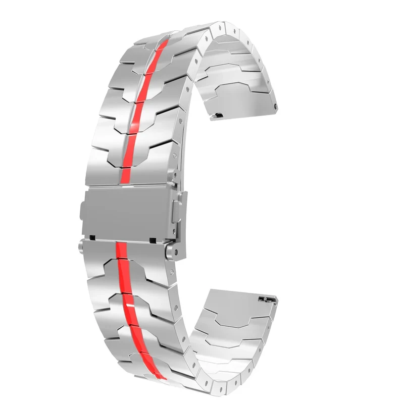 Huawei Watch GT Stahlarmband (Silber/Rot)