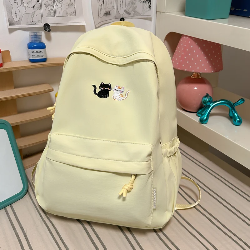 Bestickter katzen-themed Freizeit-Rucksack Karnz