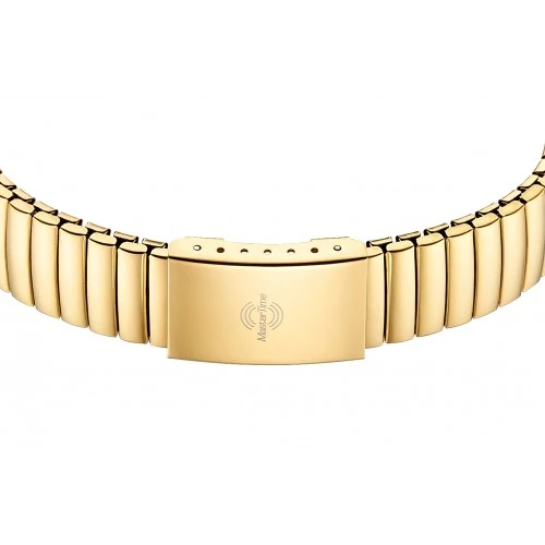 Master Time MTLA-10947-12Z Damen-Funkuhr Goldfarben • Leuchtzeiger & Leuchtziffern • Ewiger Kalender
