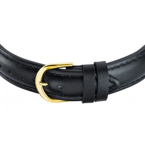 Master Time MTLA-10942-12L Damen Armbanduhr Goldfarben/Schwarz • Sprechende Funkuhr • Mineralglas