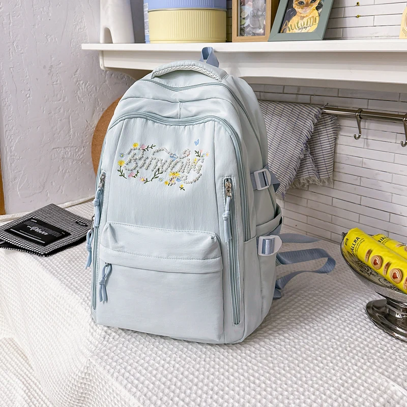 Bestickter Mehrfach-Taschen Rucksack Karnz