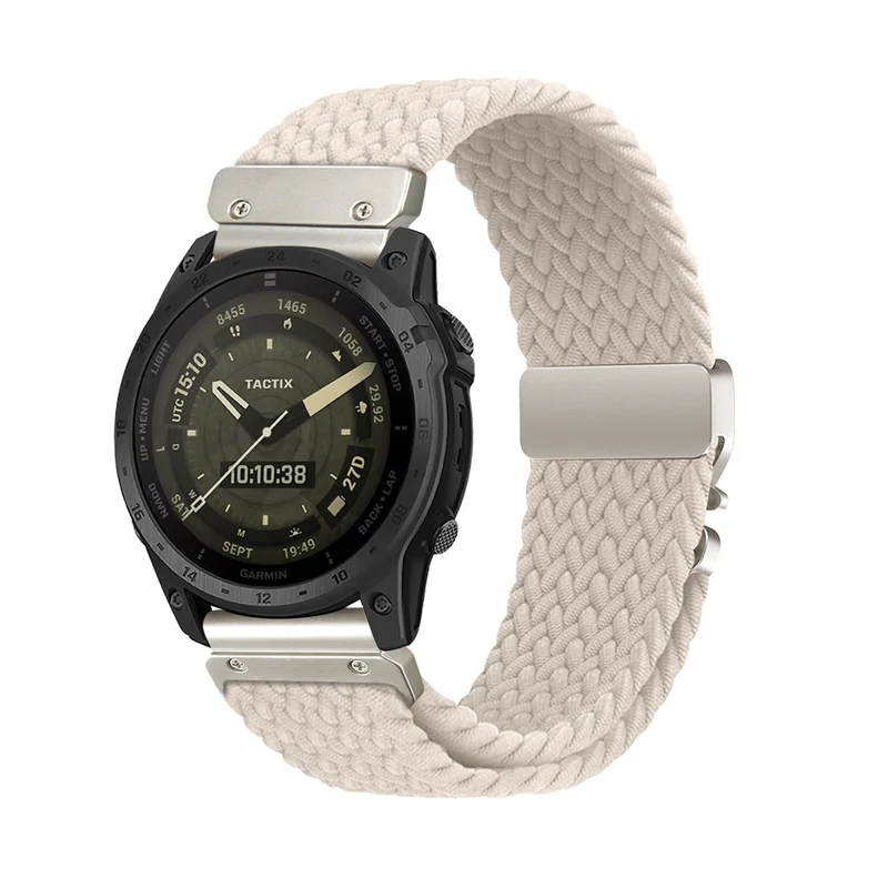 Garmin Fenix 9 - 43mm Geflochtenes Armband mit P-Schnalle (Beige)
