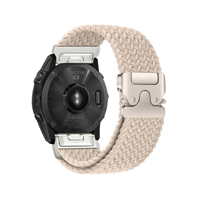 Garmin Fenix 9 - 43mm Geflochtenes Armband mit P-Schnalle (Beige)
