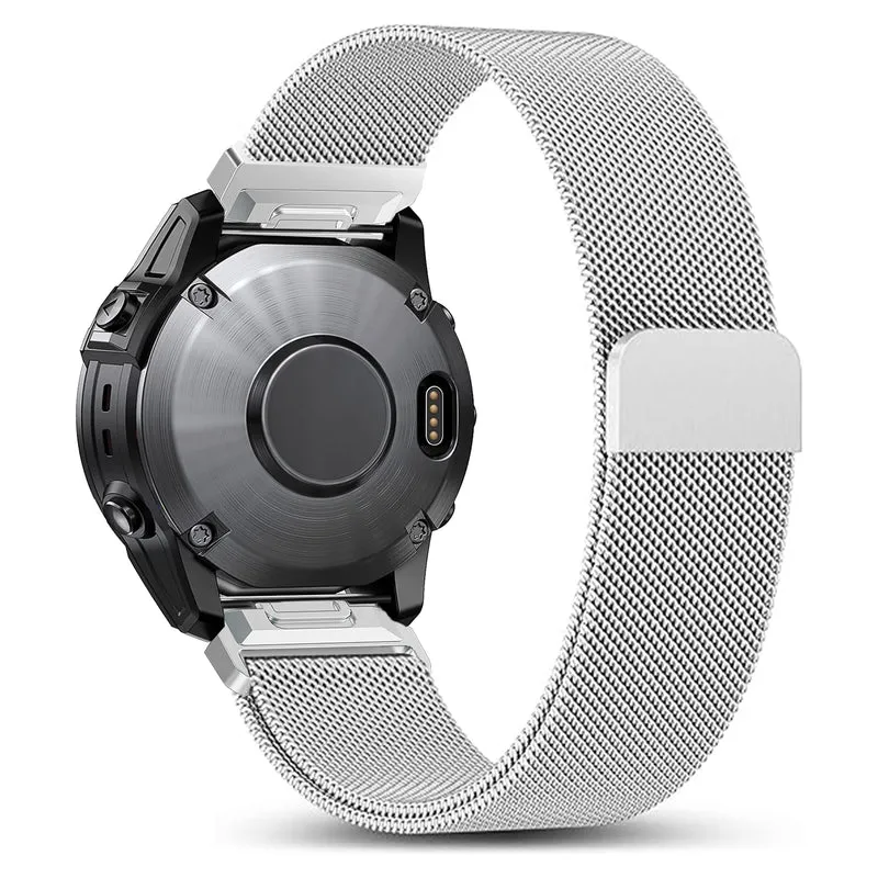 Garmin Fenix 9 Pro - 47mm Premium Milanese Armband (Silber)
