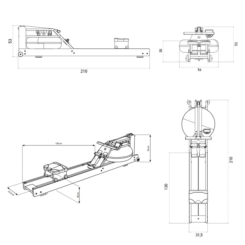 Waterrower Rudergerät Kirsche