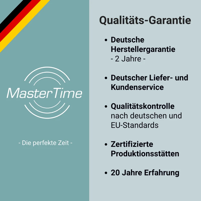 Master Time Lady Line MTLA-101001-42M Damenuhr Silber • Funk-Automatikzeit • Milanaise-Edelstahlband