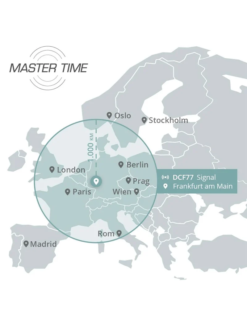 Master Time Super Power Aviation MTGA-10960-22M Herrenuhr Schwarz • Funk DCF77 • Analog-Digital