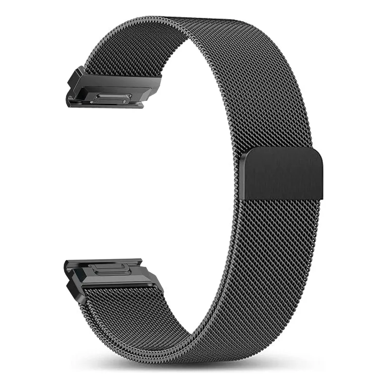Garmin Fenix 9 Pro - 47mm Premium Milanese Armband (Schwarz)