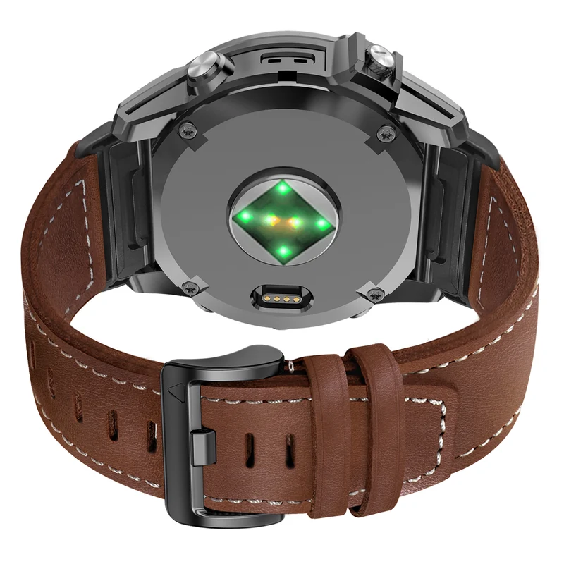 Garmin Fenix 9 - 47mm Premium Lederarmband (Dunkelbraun)