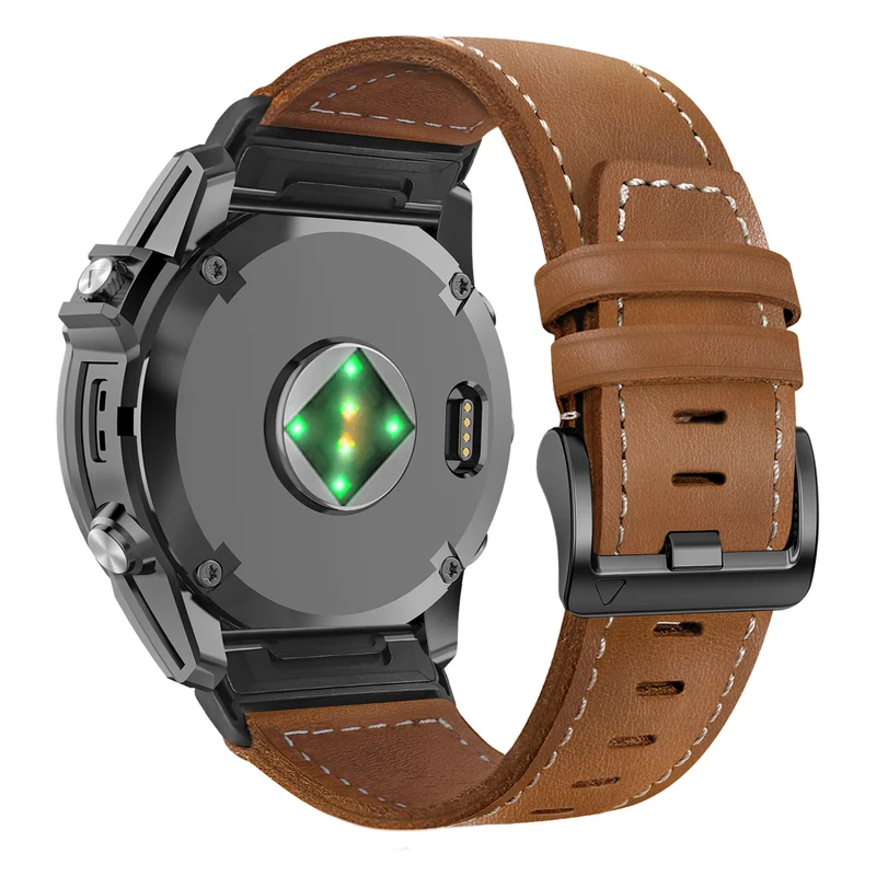 Garmin Fenix 9 - 51mm Premium Lederarmband (Braun)