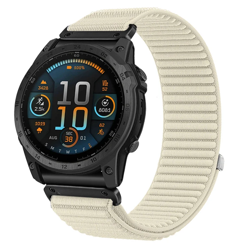Garmin Fenix 9 Pro - 43mm Wave Nylonarmband (Polarstern)