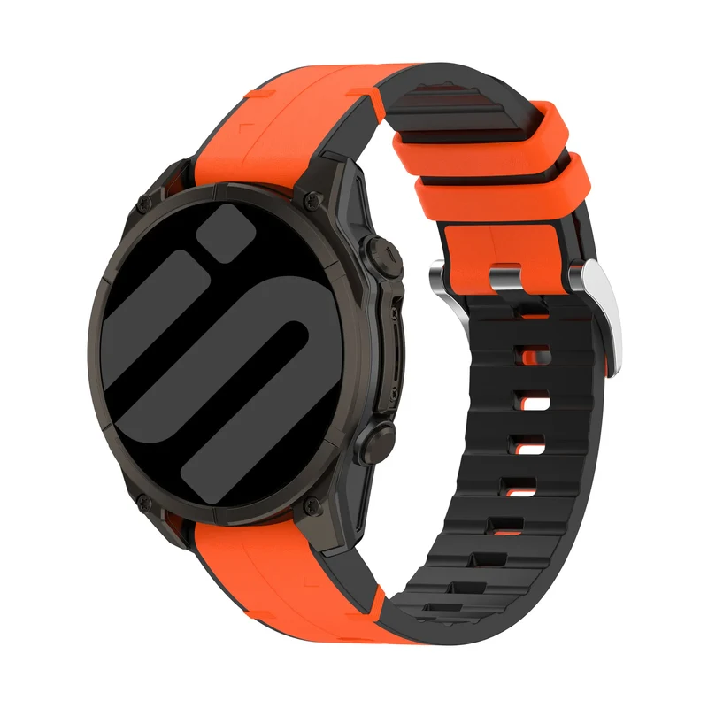 Garmin Fenix 9 - 43mm Leder Hybridarmband (Orange)
