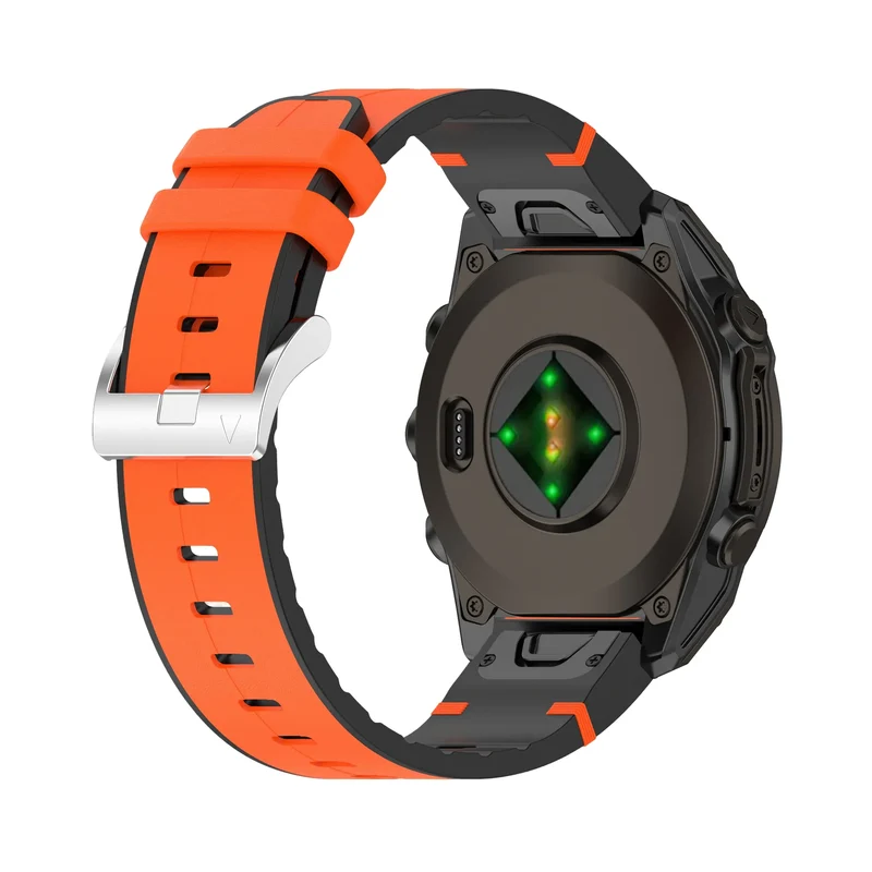 Garmin Fenix 9 - 43mm Leder Hybridarmband (Orange)