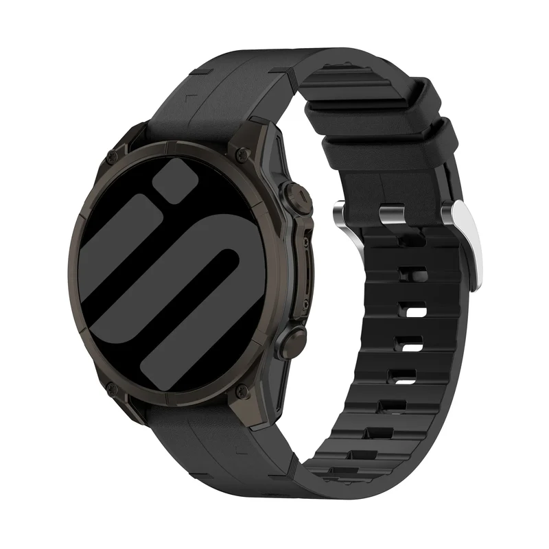 Garmin Fenix 9 - 43mm Leder Hybridarmband (Schwarz)