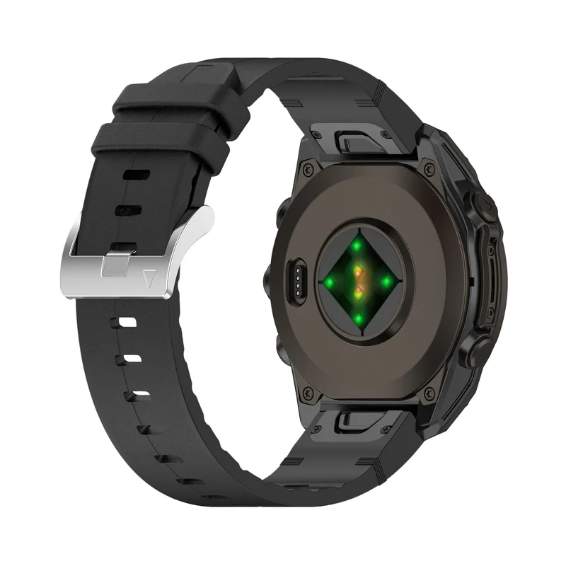 Garmin Fenix 9 - 43mm Leder Hybridarmband (Schwarz)