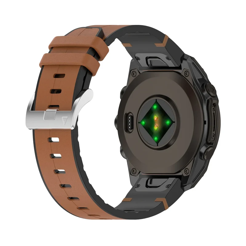 Garmin Fenix 9 Pro - 51mm Leder Hybridarmband (Braun)