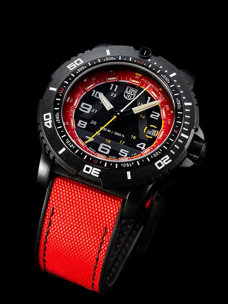 Luminox ICE-SAR 1080 XL.1095 Herren Armbanduhr Schwarz/Rot • Saphirglas • Limited Edition 874 Stück