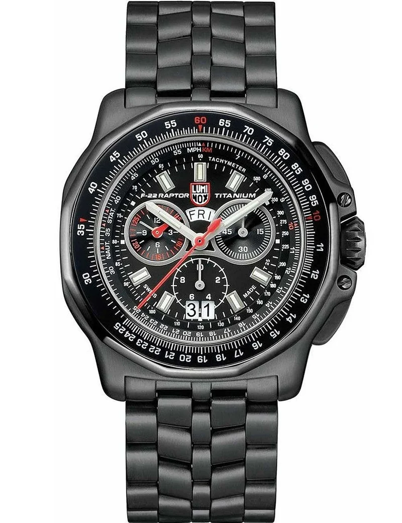 Luminox F-22 Raptor XA.9272 Herren Armbanduhr Schwarz • Titangehäuse • Saphirglas