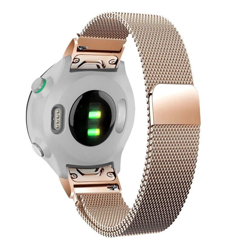 Bandz Garmin Fenix 9 - 43mm Milanese Loop Armband (Roségold)