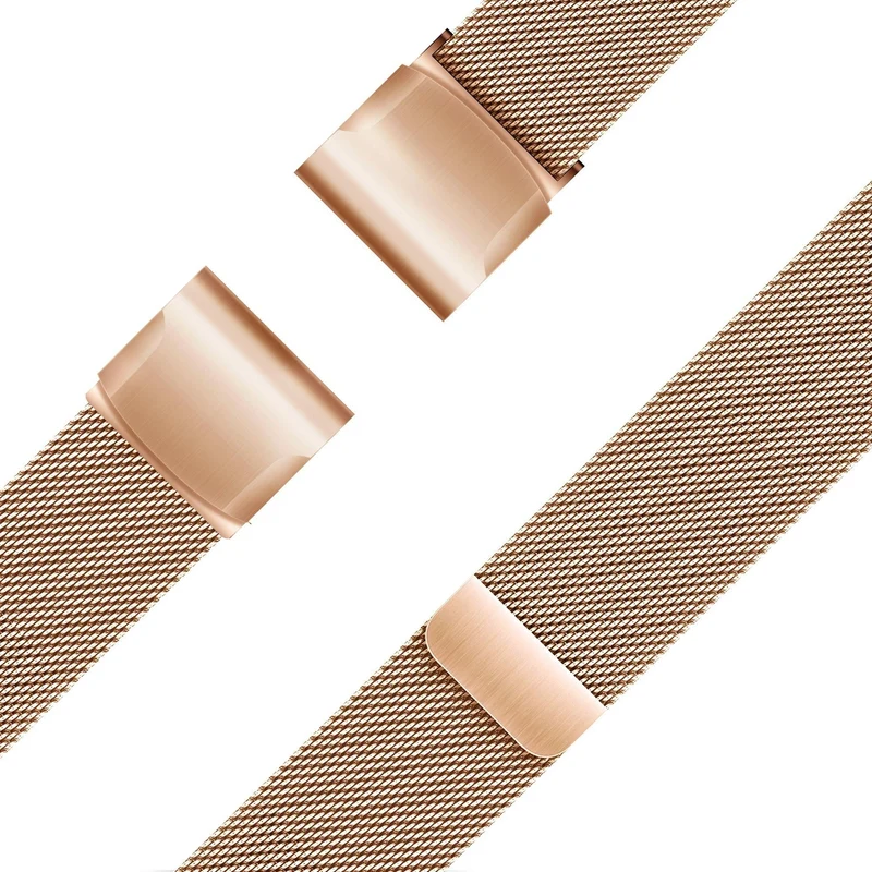 Bandz Garmin Fenix 9 - 43mm Milanese Loop Armband (Roségold)