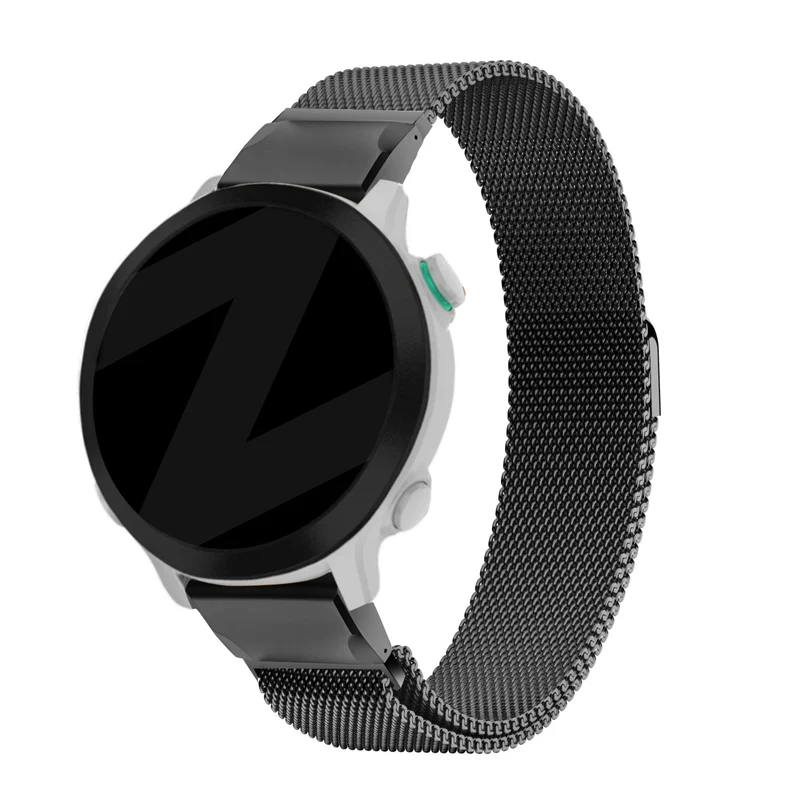 Bandz Garmin Fenix 9 - 43mm Milanese Loop Armband (Schwarz)
