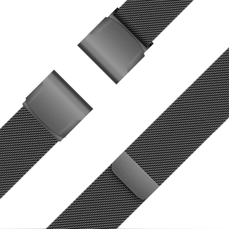 Bandz Garmin Fenix 9 - 43mm Milanese Loop Armband (Schwarz)
