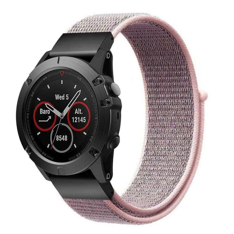 Garmin Fenix 9 - 47mm Nylonarmband (Rosa Sand)