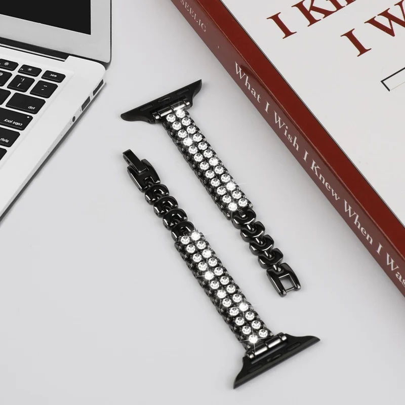 Unglaublich Süß Apple Smartwatch Metall Und Strass Universell Armband