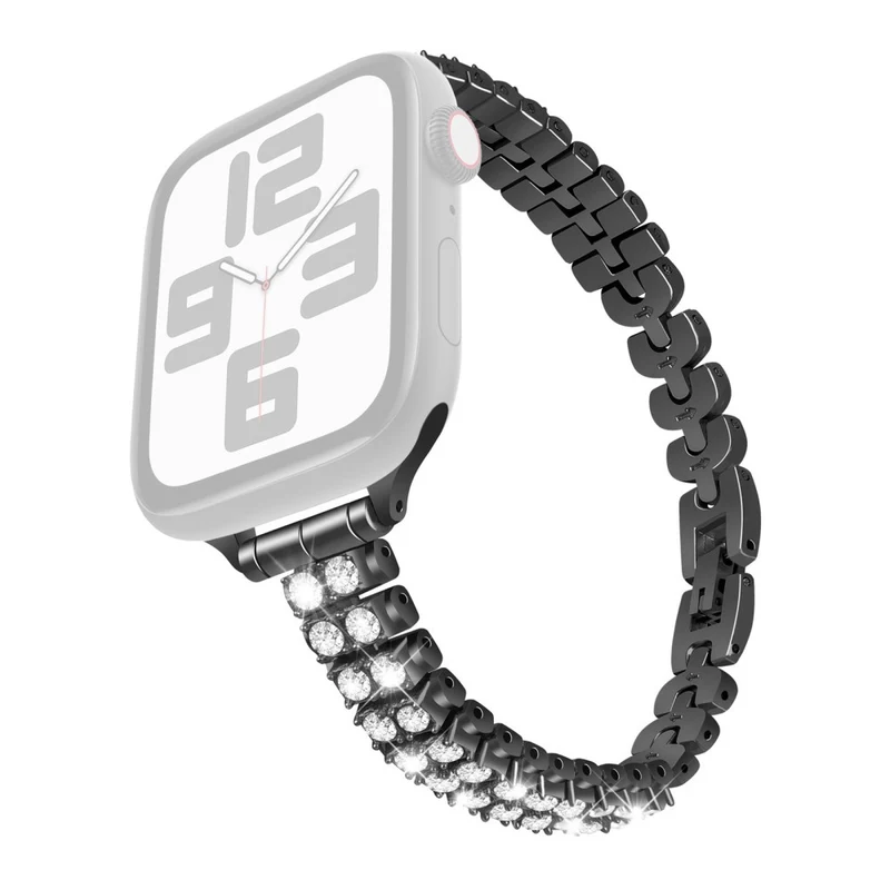 Mega Süß Apple Smartwatch Metall Und Strass Universell Armband
