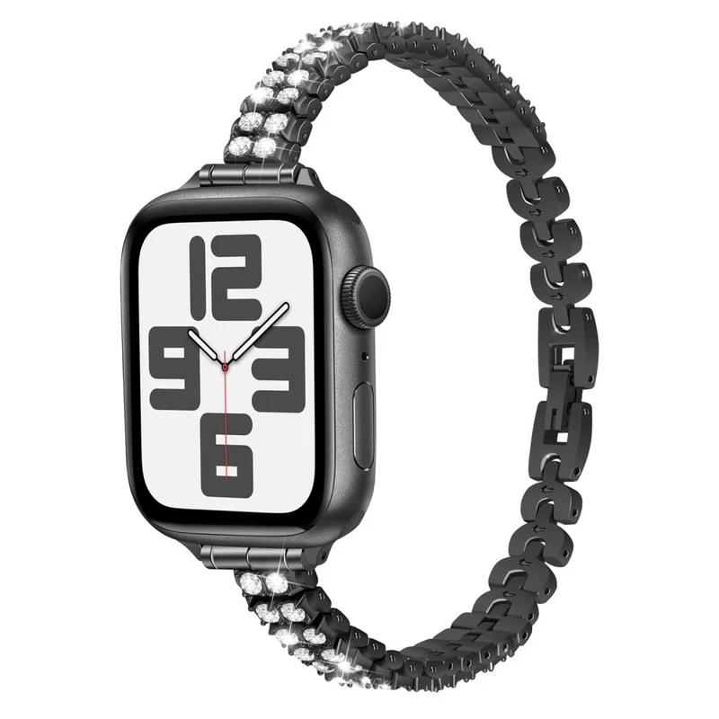 Mega Süß Apple Smartwatch Metall Und Strass Universell Armband