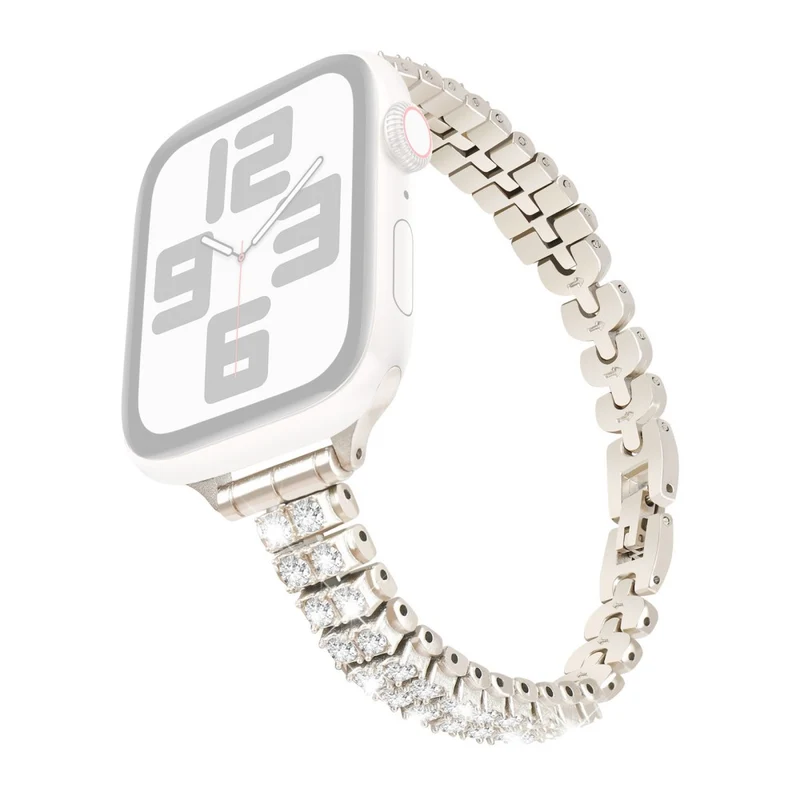 Mega Süß Apple Smartwatch Metall Und Strass Universell Armband