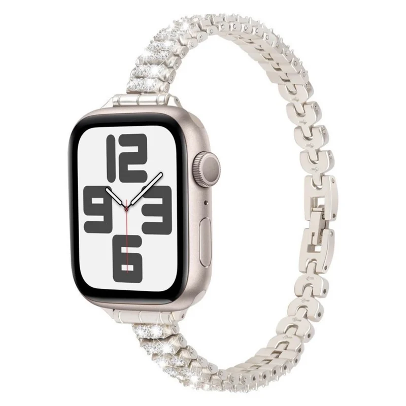 Mega Süß Apple Smartwatch Metall Und Strass Universell Armband