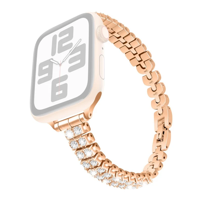 Mega Süß Apple Smartwatch Metall Und Strass Universell Armband