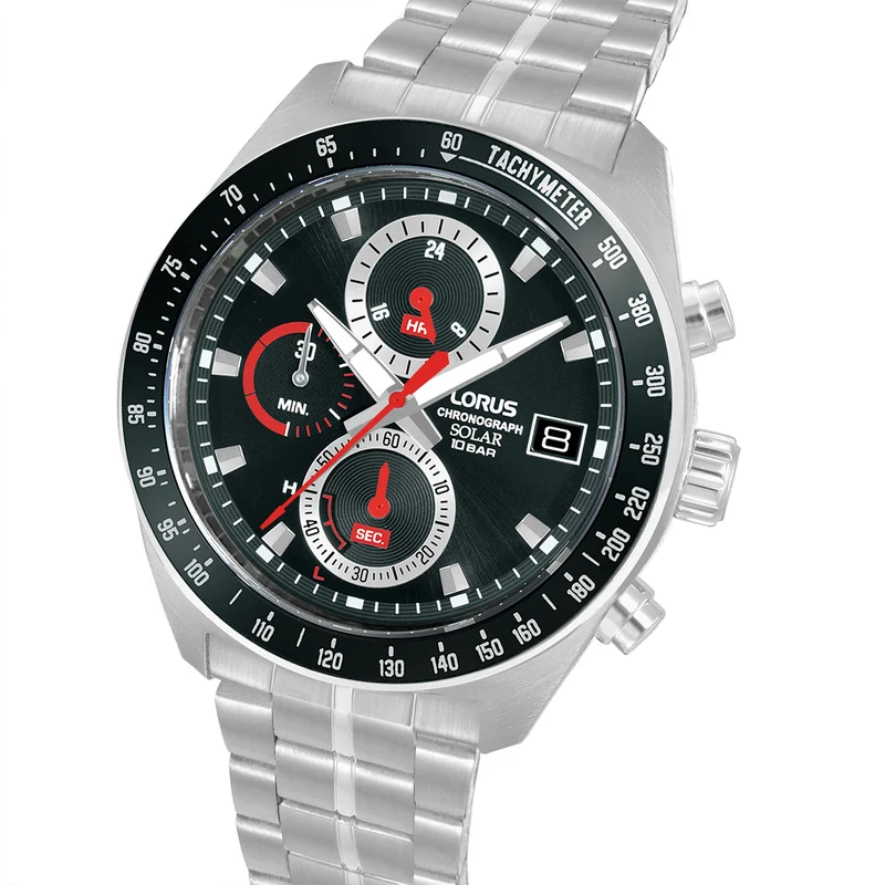 Lorus Sport RZ615AX9 Herren Armbanduhr • Solar-Chronograph • Mineralglas
