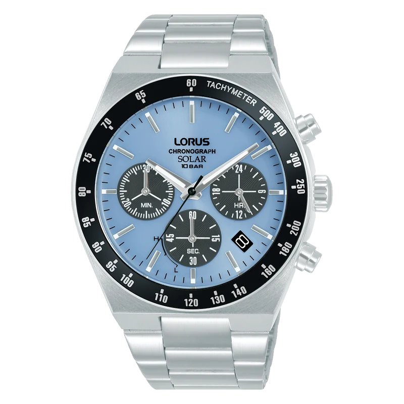 Lorus Sports RZ525AX9 Herren Armbanduhr • Solar Chronograph • Mineralglas