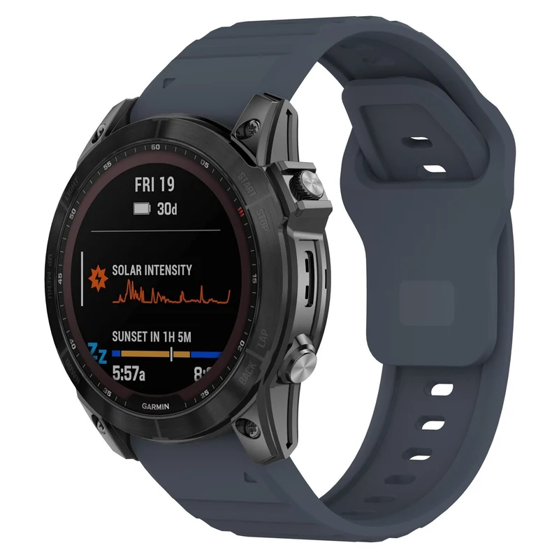 Garmin Fenix 9 - 47mm Outdoor Silikonarmband (Graublau)