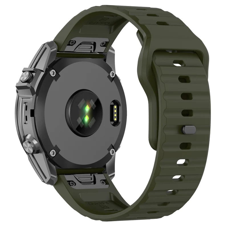 Garmin Fenix 9 Pro - 47mm Outdoor Silikonarmband (Armeegrün)