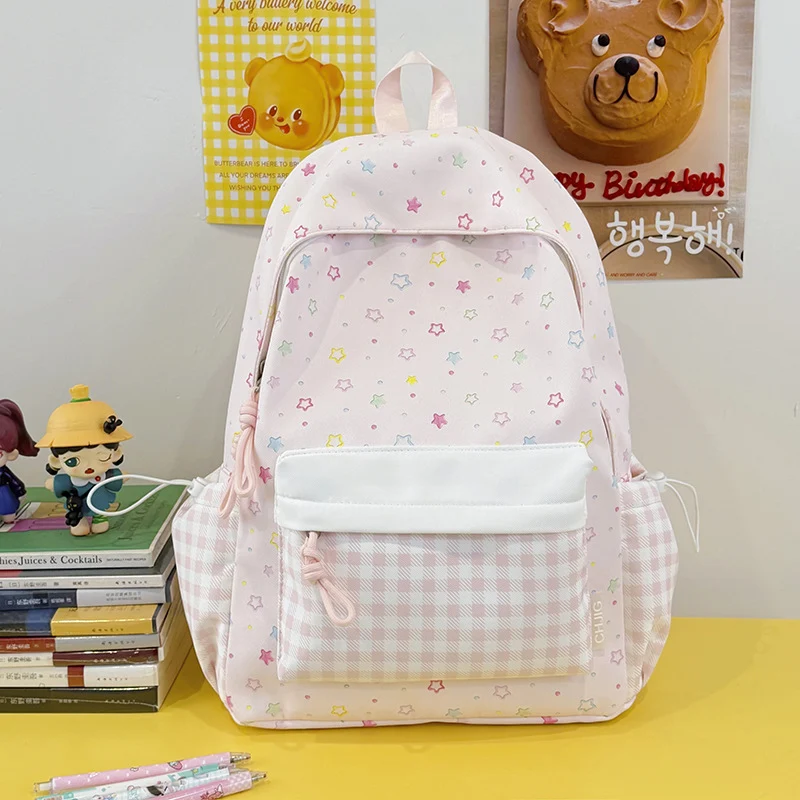 Niedlicher Sternenmuster-Casual-Tag-Rucksack Karnz