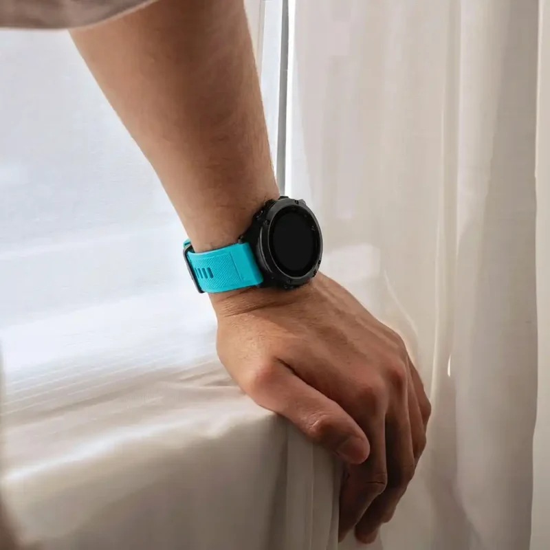 Garmin Fenix 9 - 47mm Silikonarmband (Hellblau)