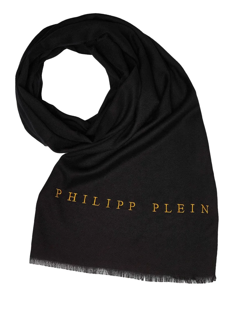 Philipp Plein Schal Halstuch Stola mit gesticktem Logo