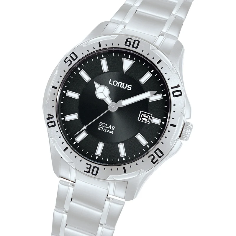 Lorus Sports RX395AX9 Herrenuhr Schwarz • Solarwerk • 10 bar Wasserdicht