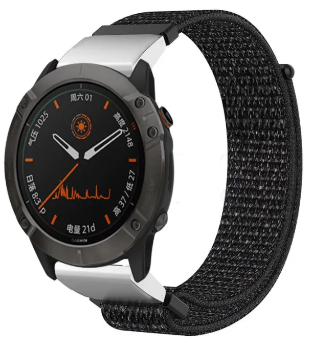 Garmin Fenix 9 - 47mm Nylonarmband (Schwarz)