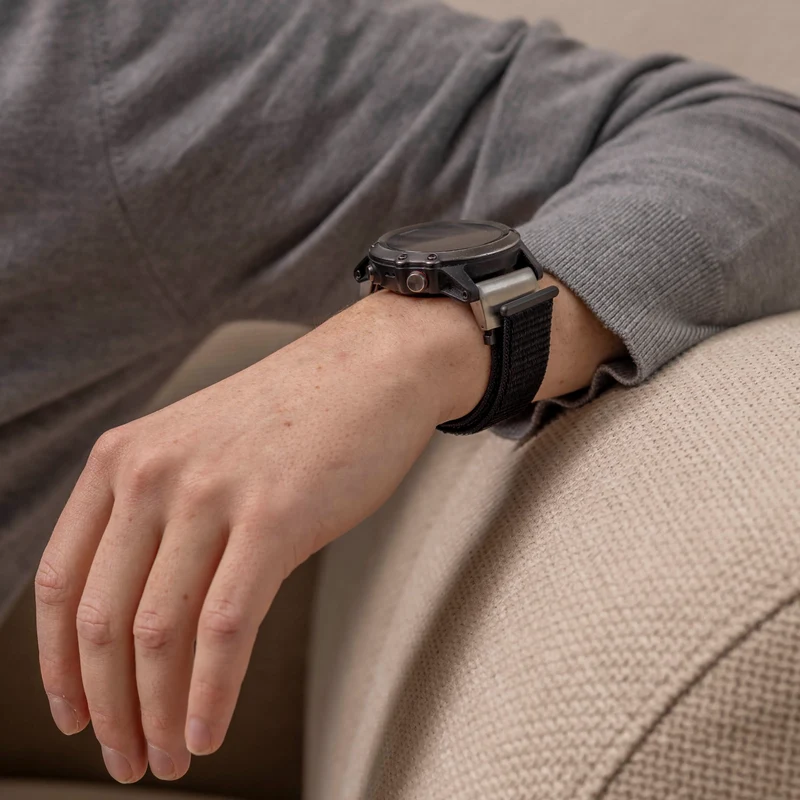 Garmin Fenix 9 - 47mm Nylonarmband (Schwarz)