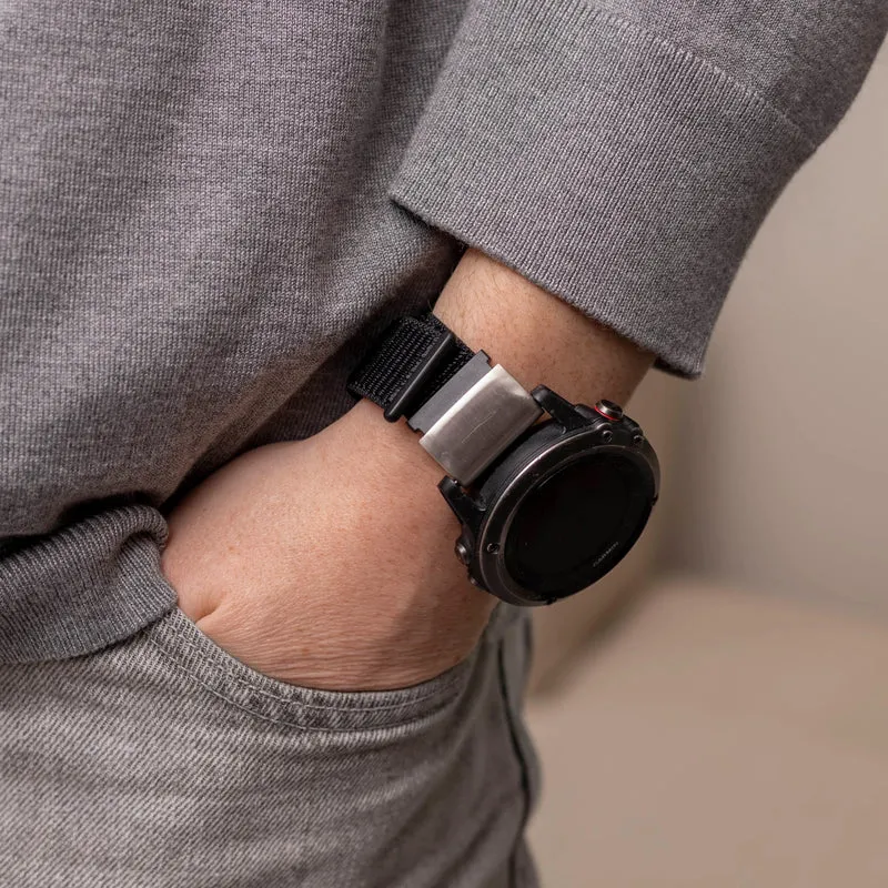 Garmin Fenix 9 - 47mm Nylonarmband (Schwarz)