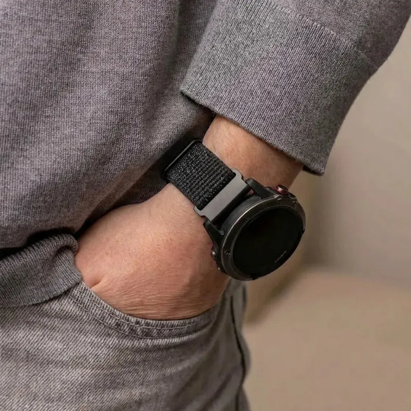 Garmin Fenix 9 - 47mm Nylonarmband (Schwarz)