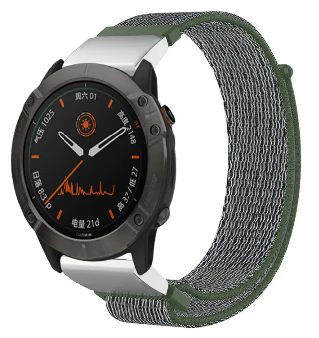 Garmin Fenix 9 Pro - 47mm Nylonarmband (Olivgrün)