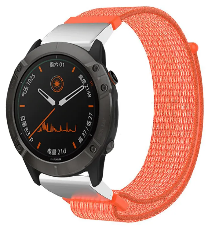 Garmin Fenix 9 Pro - 47mm Nylonarmband (Orange)