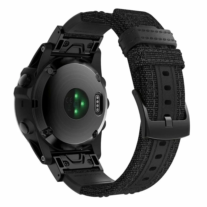 Garmin Fenix 9 Pro - 47mm Nylon Hybrid Armband (Schwarz)
