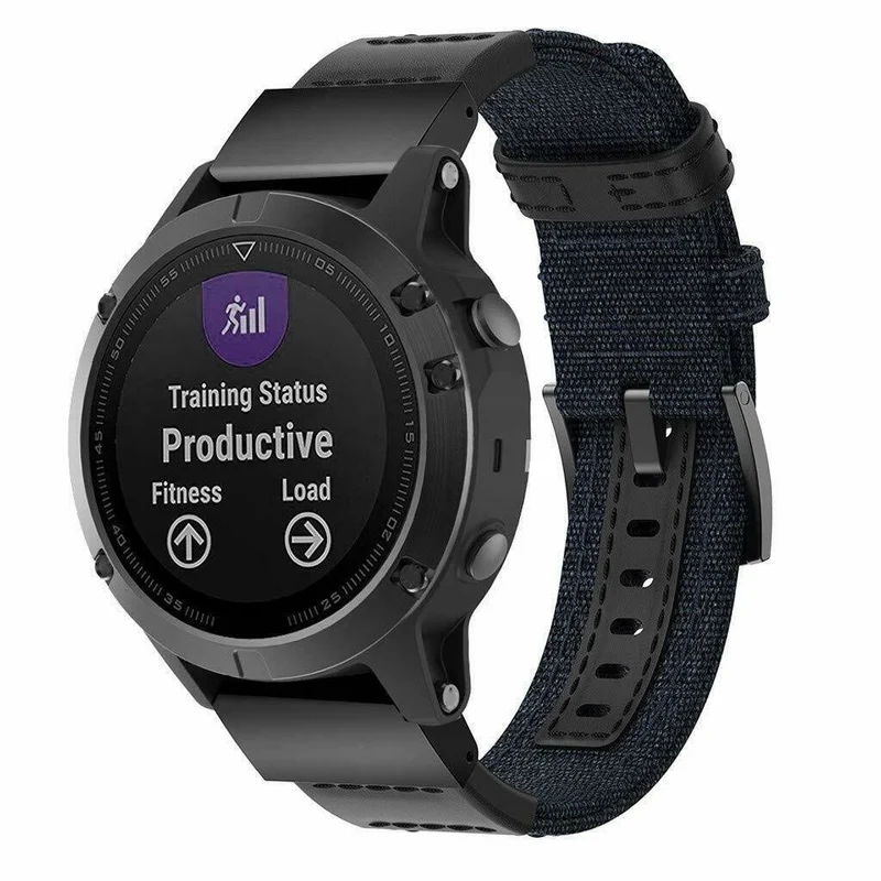 Garmin Fenix 9 Pro - 47mm Nylon Hybrid Armband (Dunkelblau)